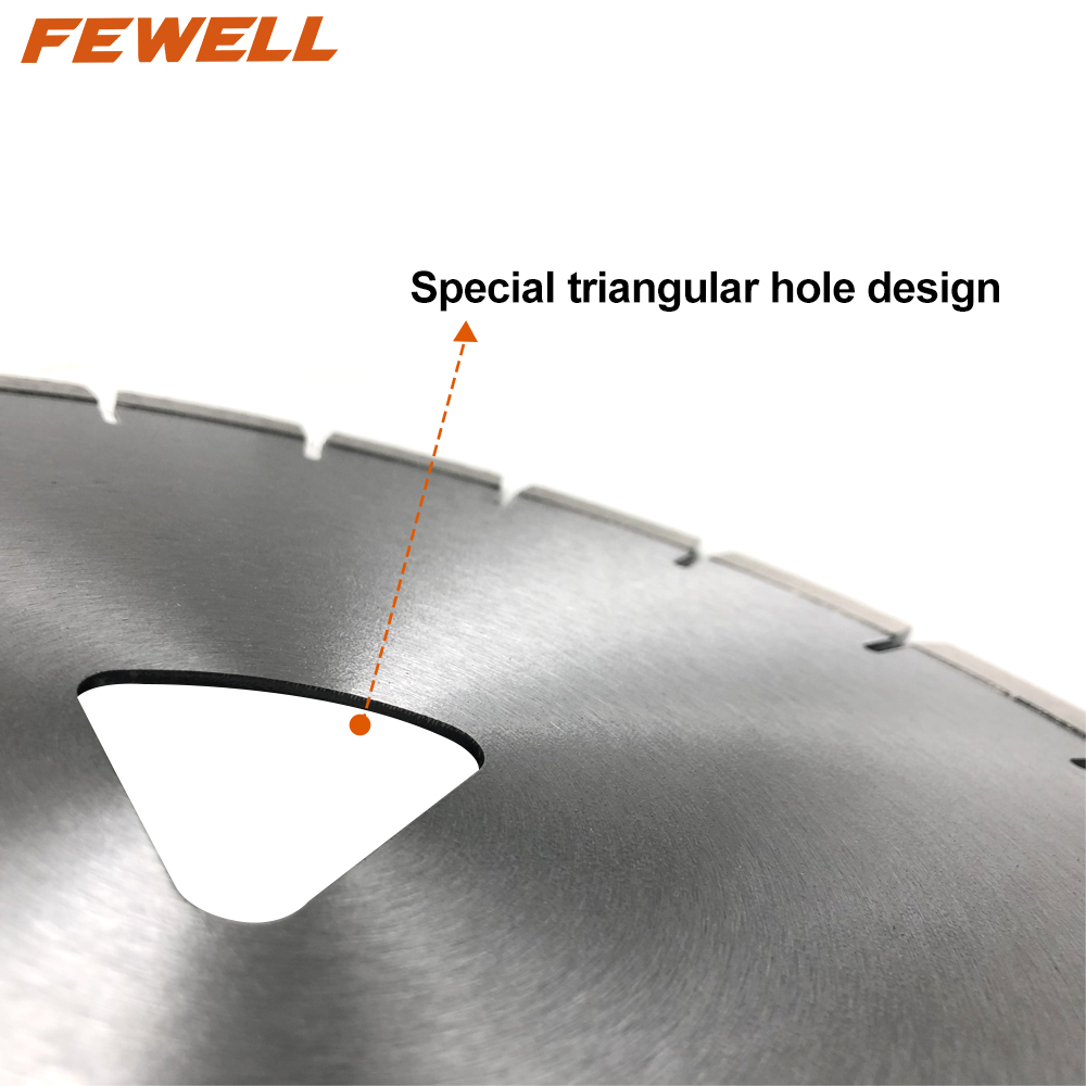 Laser welded 12inch 300*3.2*12 triangle arbor Early entry diamond saw blade for concrete stone