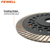 Hot Press 4.5inch 115*12*22.23mm with steel plate diamond fine turbo saw blade for dry cutting granite