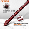 Masonry Drill Bit Set 5 Pcs for metal, brick, glass, ceramic tile plastic wood Size 3mm-12mm
