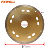Hot Press 5inch 125*1.4*8*22.23mm with T laser slot continuous Rim diamond saw blade for cutting tile