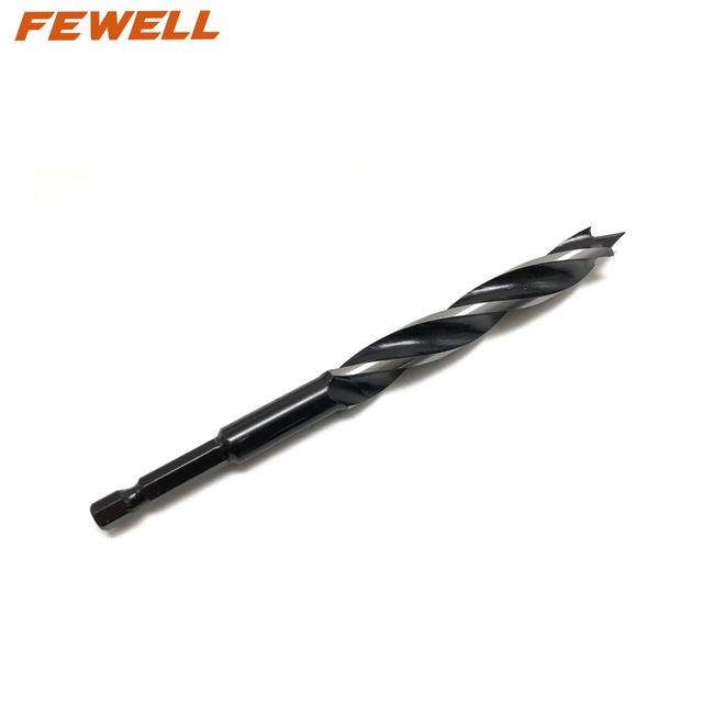 12/13/15/20mm wood drill bit 155/230/400mm length hex shank with centering tip and side cutter auger drill bit for hard and soft wood.
