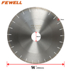 Premium 14in 350*3.0*10*60mm 10mm height silver brazed diamond saw blade for cutting quartz stone