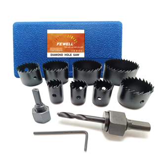 11pcs19-57mmPremium grade Tungsten Carbide Tip Core Drill Bit hole opener TCT Hole Saw cutter set For Stainless Steel metal