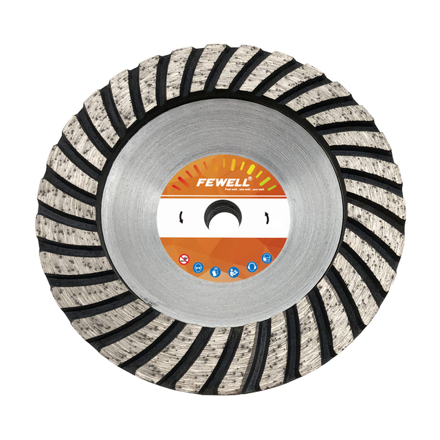 Sintered 5inch 125*20*8*30*M14 thread aluminum base diamond turbo cup wheel for grinding granite concrete