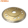 Hot Press 5inch 125*1.4*8*22.23mm with T laser slot continuous Rim diamond saw blade for cutting tile