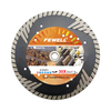 Hot Pressed 7/9inch 180/230*10*M14 mm MG turbo diamond saw blade with protection teeth for cutting abrasive materials concrete with M14 flange