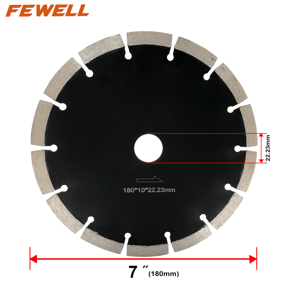 180*2.2*10*14*22.23mm 7inch Hot Press diamond disc saw blade for cutting masonry stone brick and concrete wall