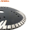 Hot Pressed 7inch 180*10*22.23mm MG turbo diamond saw blade with protection teeth for cutting abrasive materials concrete