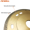 Hot Press 5inch 125*1.4*8*22.23mm with T laser slot continuous Rim diamond saw blade for cutting tile