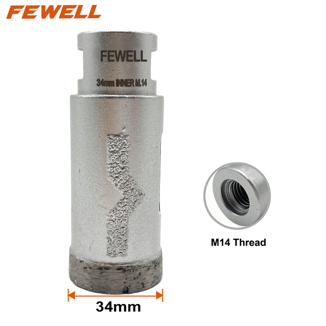 Super fast laser welded 33*M14 diamond segment dry core drill bit for granite rock concrete