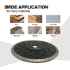 High quality 7inch 180*3.0*10*22.23mm Hot Press diamond turb wave saw blade with Reinforced Center for cutting granite 