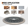 125*2.2*10*22.23mm cooling holes with reinforced center Hot Press turbo diamond saw blade for dry cutting granite