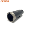 Silver Brazed 34*M14 thread diamond continuous rim Core drill bit for wet cutting reinforced concrete , concrete