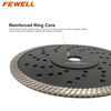 High quality 7inch 180*3.0*10*22.23mm Hot Press diamond turb wave saw blade with Reinforced Center for cutting granite 