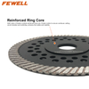 125*2.2*10*22.23mm cooling holes with reinforced center Hot Press turbo diamond saw blade for dry cutting granite