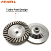 Sintered 5inch 125*20*8*30*M14 thread aluminum base diamond turbo cup wheel for grinding granite concrete
