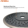High quality Hot Press 7inch 180*2.6*10*22.23mm diamond saw blade turbo disc with reinforced center for dry cutting granite