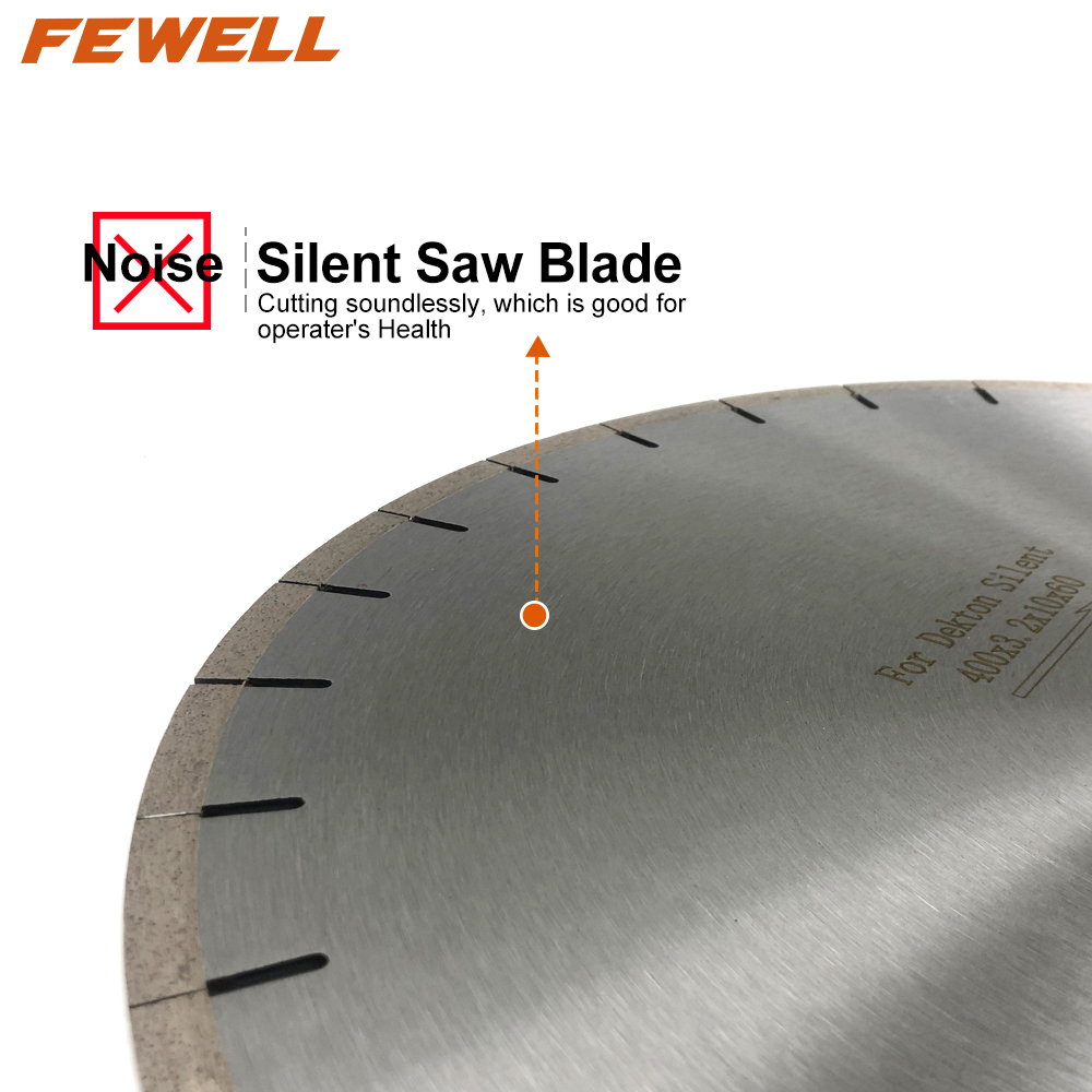 High-quality quiet blade for cutting dekton tiles 400*3.2*10*60 silent steel core diamond saw blade