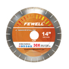 Premium 14inch 350*2.8*10*60mm ring Silver Brazed segmented diamond tools saw blade for nanocrystalline