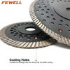 High quality Hot Press 7inch 180*2.6*10*22.23mm diamond saw blade turbo disc with reinforced center for dry cutting granite