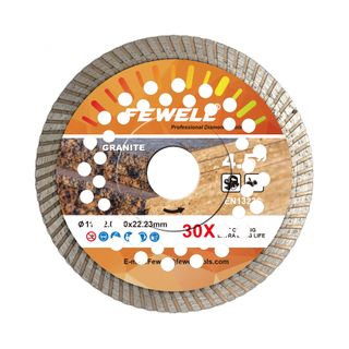 Hot Press 4.5inch 115*12*22.23mm with steel plate diamond fine turbo saw blade for dry cutting granite