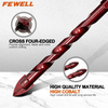 Masonry Drill Bits Set 5 Pcs for metal, brick, glass, ceramic tile plastic wood diamond hole saw Size 3/16" to 1/2"