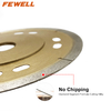 Hot Press 5inch 125*1.4*8*22.23mm with T laser slot continuous Rim diamond saw blade for cutting tile