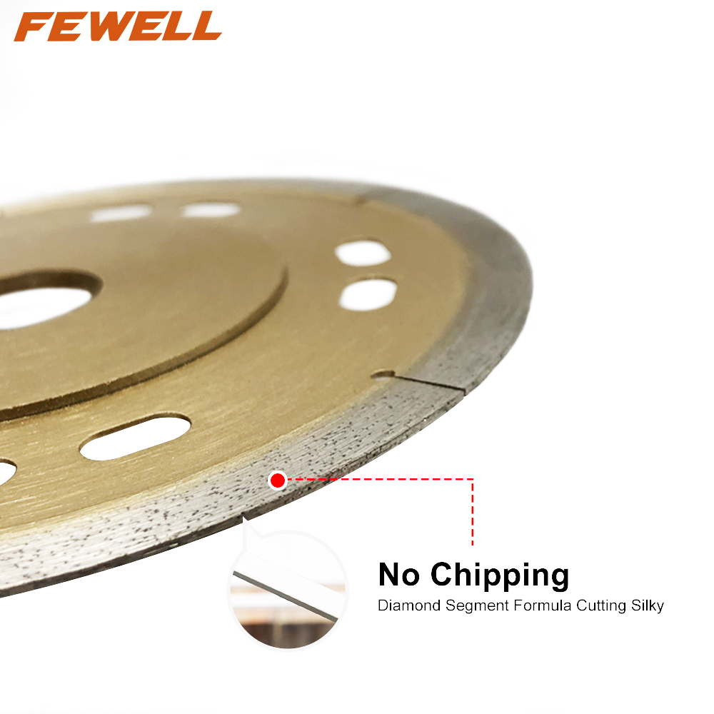 Hot Press 5inch 125*1.4*8*22.23mm with T laser slot continuous Rim diamond saw blade for cutting tile