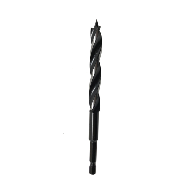 12/13/15/20mm wood drill bit 155/230/400mm length hex shank with centering tip and side cutter auger drill bit for hard and soft wood.