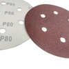 High quality 150mm 6'' Red P80 hook and loop Sandpaper for polishing and grinding stainless steel wood