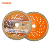 High quality 7inch 180*3.0*12*22.23mm Hot Press diamond turb wave saw blade with Reinforced Center for cutting granite 