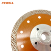 High quality hot press 4、4.5、5inch 105-125*10mm height special teeth Aluminum flange diamond saw blade for cutting ceramic tile porcelain