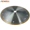 High quality 10/12/14inch 250/300/350*10mm T slot continuous Rim diamond saw blade for wet cutting ceramic tile porcelain