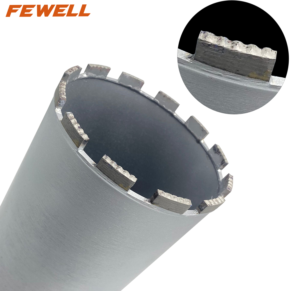 High quality laser welded 152*10*510*1-1/4UNC new type segments diamond core drill bit for cutting concrete