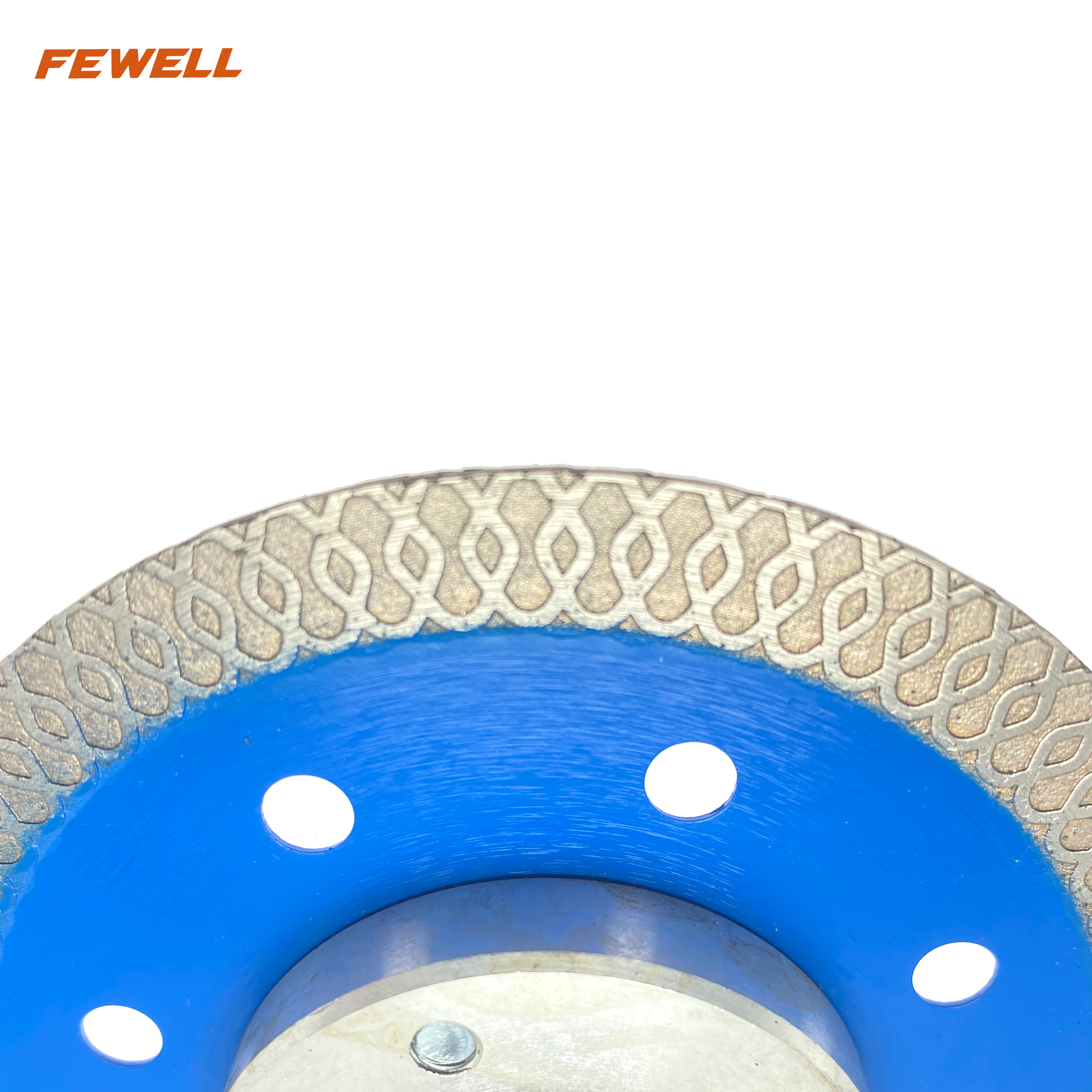 High quality hot press 4-9inch 105-230*10mm height Aluminum flange super ultra thin X turbo diamond saw blade for cutting ceramic tile porcelain
