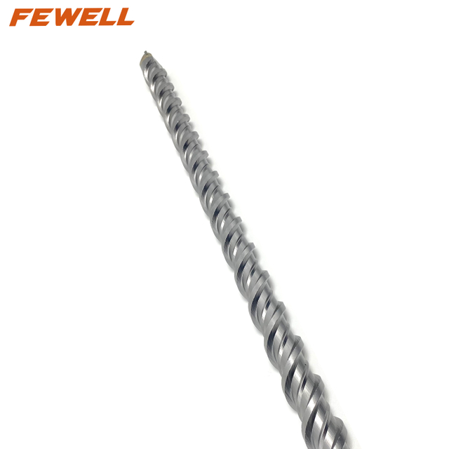 High quality SDS Plus Carbide Single Flat Tip 35*500/600/800/1000mm Double Flute Electric Hammer Drill Bit for Concrete wall Masonry Hard Stone Granite sds masonry drill bits 