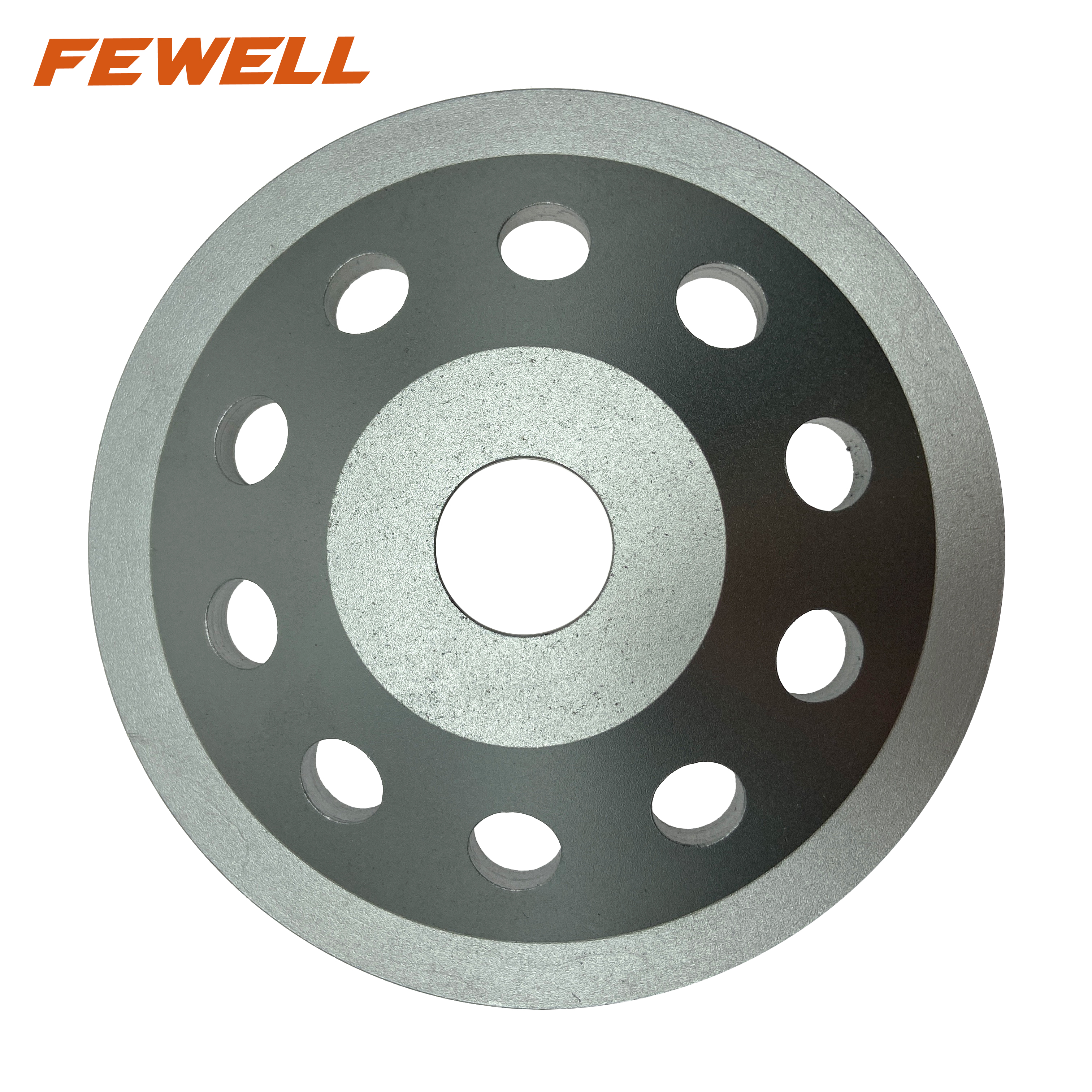High quality Silver Brazed 5/7inch 125/180*5*22.23mm single row diamond cup wheel for grinding concrete granite