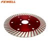 High quality Cold Press 4.5inch 115*1.8*15*20mm Segmented turbo diamond saw blade with cooling holes for cutting granite