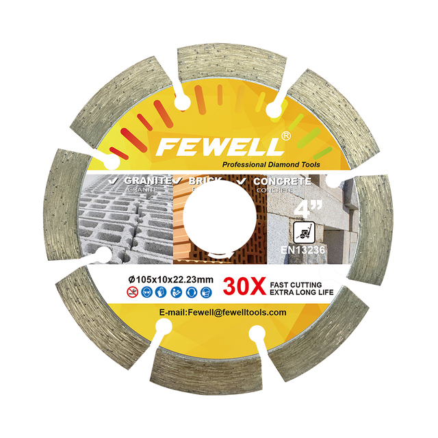 DIY105-230mm 10mm thickness 4-9inch cold press segment diamond saw blade for cutting general purpose stone granite and concrete