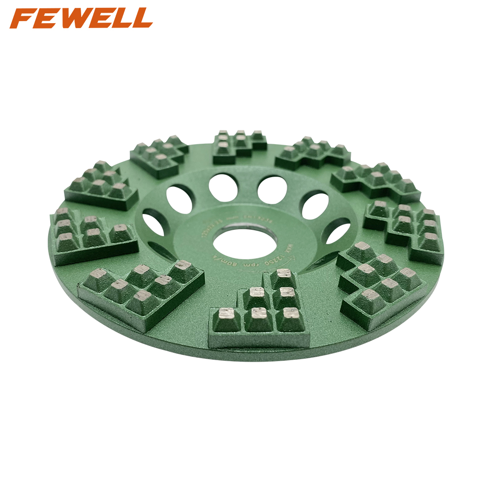 High quality cold Press 5inch 125*22.23mm diamond disc grinding cup wheel for granite concrete block