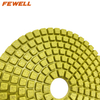 Low price 4inch 100mm 1# 2# 3# 3 step buff diamond polishing Pads for granite stone concrete floor