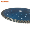 High quality 180*2.2*7*22.23 Hot Press 7inch with cooling holes turbo diamond saw blade for cutting granite