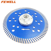 High quality Hot Press 5inch 125*10*M14 continuous thin turbo diamond saw blade for cutting ceramic granite concrete marble bricks