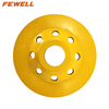 Cold Press sintered 4inch 100*22.23mm diamond turbo grinding cup wheel for concrete granite stone