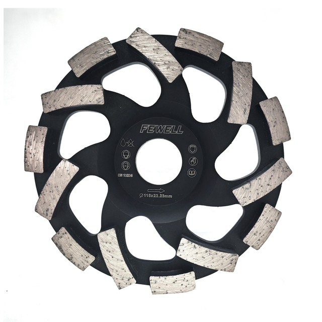 125mm Cold Press 5in Swirly Turbo Abrasive Diamond Cup Wheel for Grinding Concrete Stone