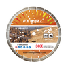 High quality Hot Press 12inch 300*3.2*15*20mm with reinforced center diamond segmented turbo blade for cutting granite
