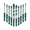 10pcs Serrated Eccentric Masonry Drill Bit Set Four-Edge Concrete Drill Bit for Concrete Glass Brick Cement Tile Marble Wood