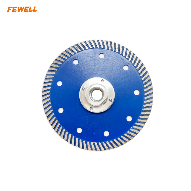 High Quality M14 Aluminum Flange 4 Inch 125MM Hot Press Diamond Turbo Saw Blade for Cutting Granite Concrete