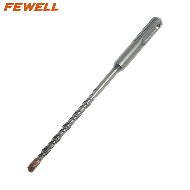 Top quality SDS Plus Carbide Single Flat Tip 6*160mm Double Flute Electric rotary hammer Drill Bit for Concrete wall Masonry Granite
