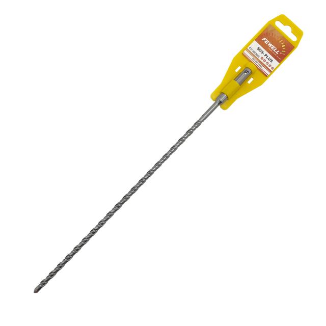  High quality SDS Plus Carbide Single Flat Tip 6.5mm Double Flute Electric hammer Drill Bit for Concrete wall Masonry Granite